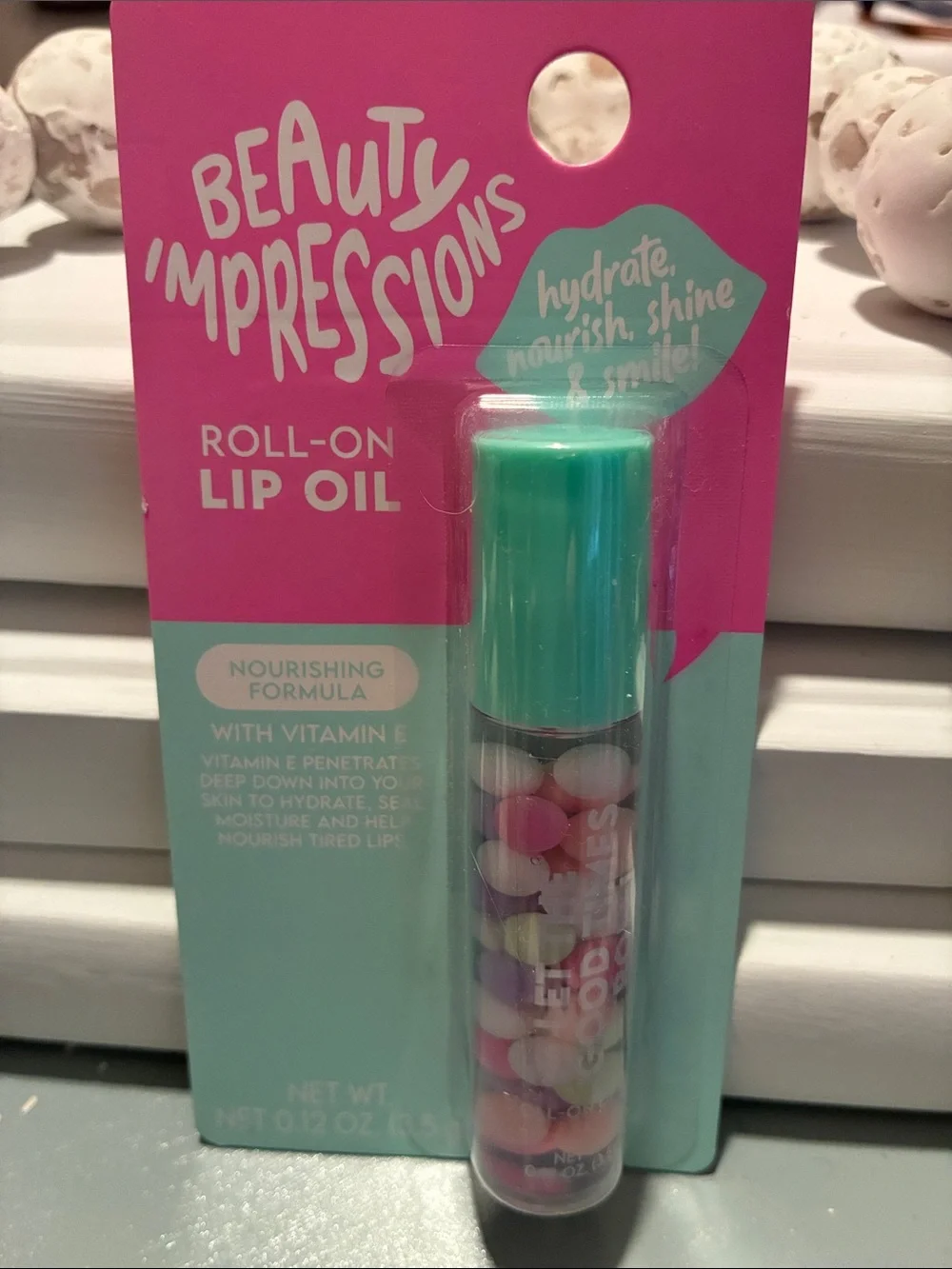 Impressions Roll-On Lip Oil Duo with Teal & Orange Caps